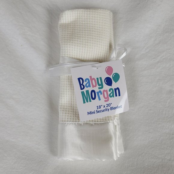 COPY - Baby Morgan Thermal Waffle Blanket Nylon Satin Trim - 18”x20” Mini Secur… - Picture 7 of 16